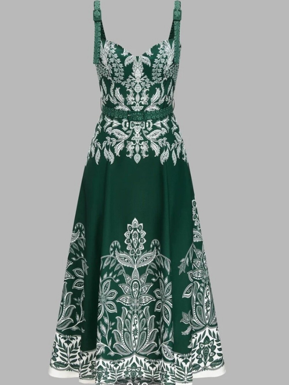 NWT Commense baroque Floral Print Belted Cami Maxi Dress size XS - Picture 2 of 10